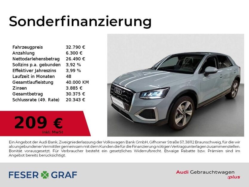 Audi Q2 7.108 km 32.790 € Dessau-Roßlau 06844