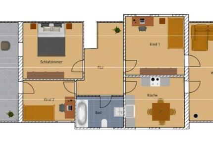 Dachgeschosswohnung in FKB- Schreufa, mit Loggia zu vermieten. 5 zimmer