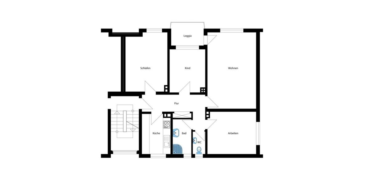 Etagenwohnung Oldenburg Etzhorn - 4 Zimmer, 89 m&sup2;, 1.250&euro; | Angebot:26655651