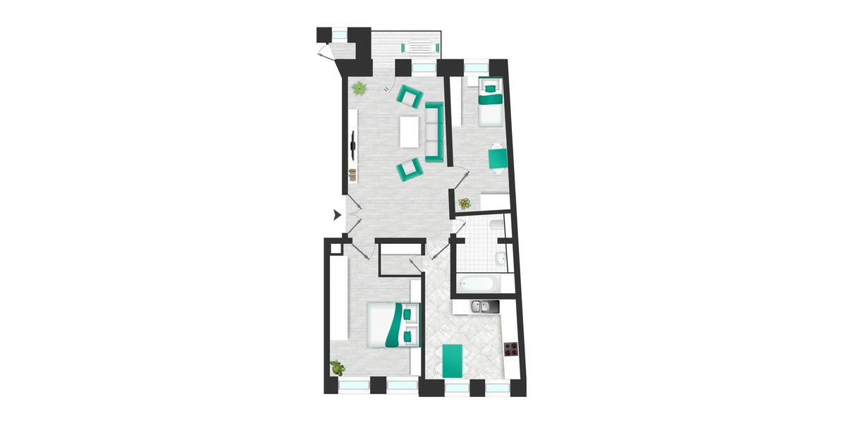 Etagenwohnung Leipzig Neustadt-Neuschönefeld - 3 Zimmer, 66 m&sup2;, 198.000&euro; | Angebot:26343607