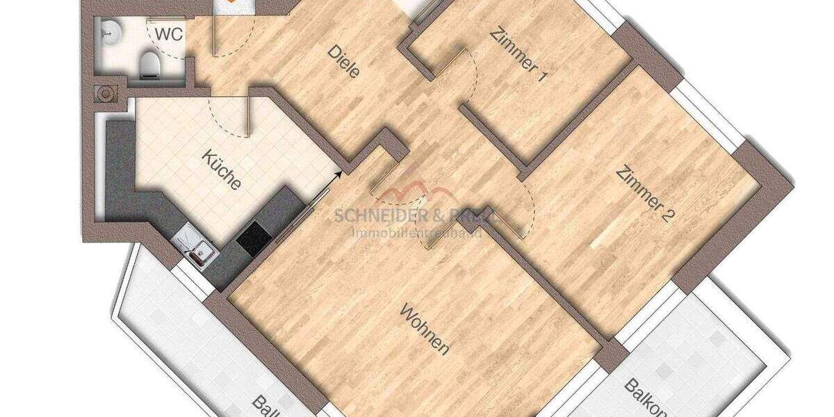 Etagenwohnung Geretsried Gartenberg - 3 Zimmer, 95 m&sup2;, 1.375&euro; | Angebot:25663519