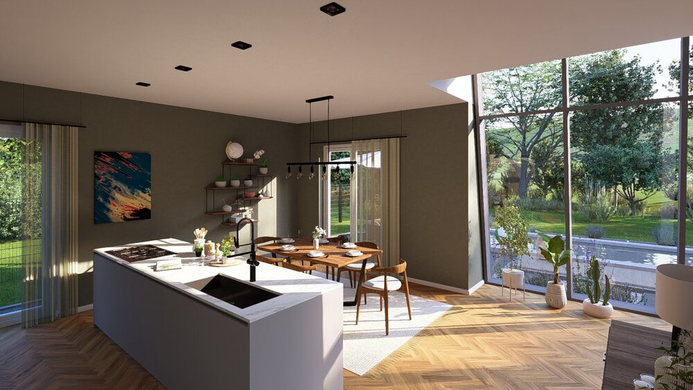 Attraktives Einfamilienhaus Highline 5 mit durchdachtem Raumkonzept - 5- Aham | Angebot:27329860