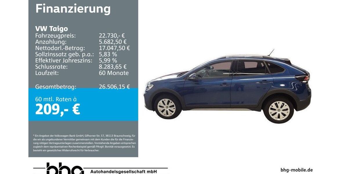 VW Taigo 43.962 km 22.730 &euro; Balingen 72336