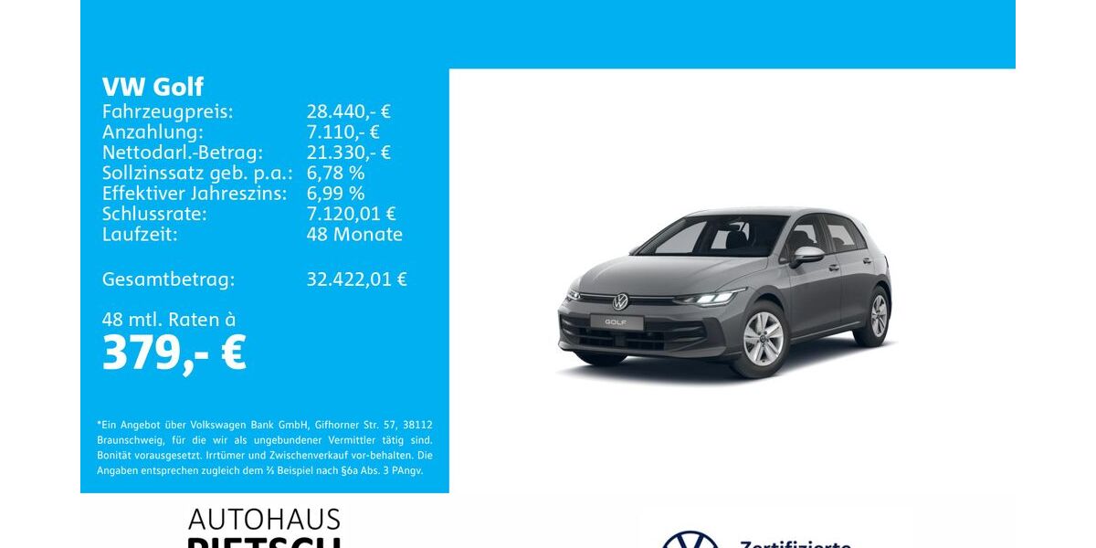 VW Golf 12.544 km 28.440 &euro; Melle 49324