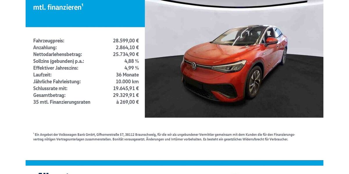 VW ID.5 23.479 km 28.599 &euro; Mühlhausen/Thüringen 99974