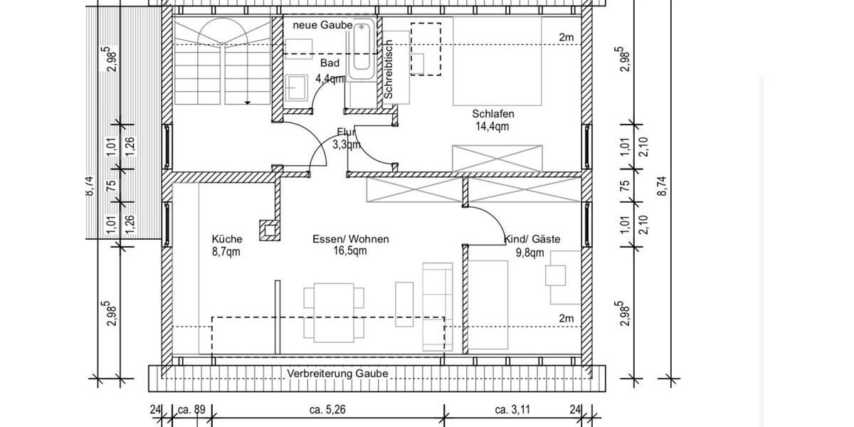 Dachgeschoßwohnung Gunzenhausen - 3 Zimmer, 57 m&sup2;, 650&euro; | Angebot:26461542