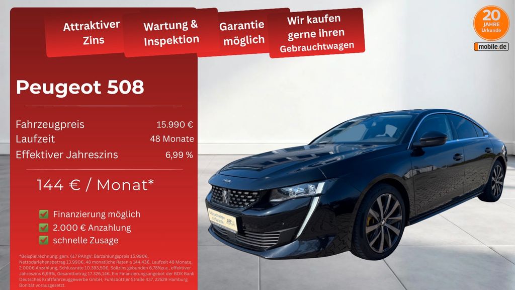 Peugeot 508 137.028 km 15.990 &euro; Frankenberg 35066