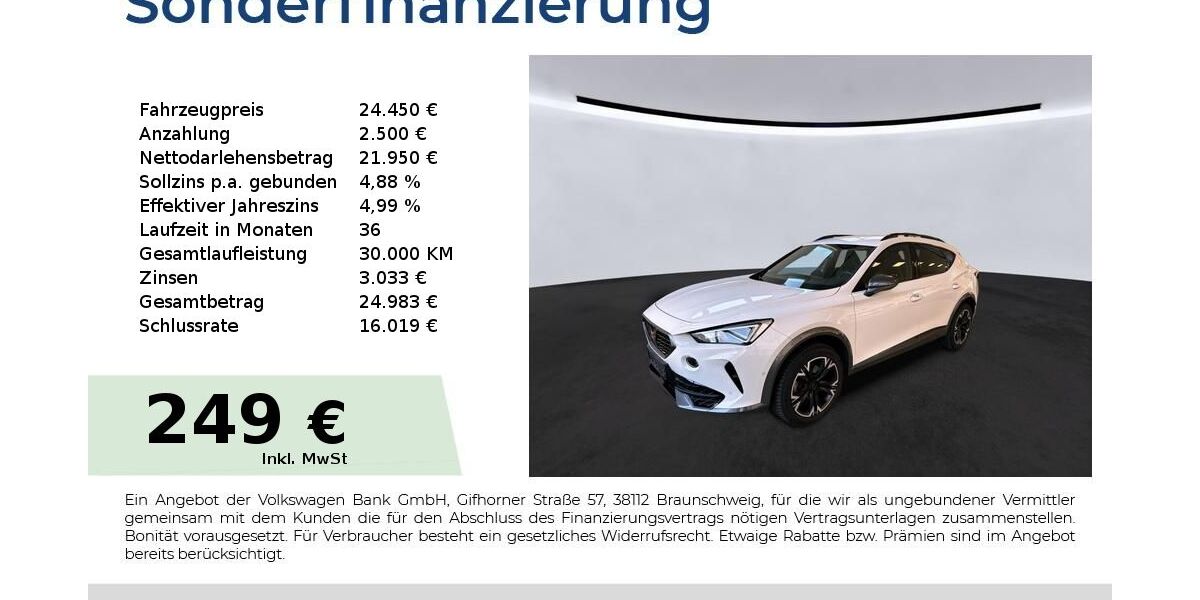 Cupra Formentor 29.150 km 23.950 &euro; Lauf an der Pegnitz 91207