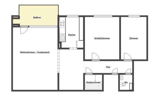 Etagenwohnung Fürstenfeldbruck - 3.5 Zimmer, 86 m&sup2;, 1.750&euro; | Angebot:26676114
