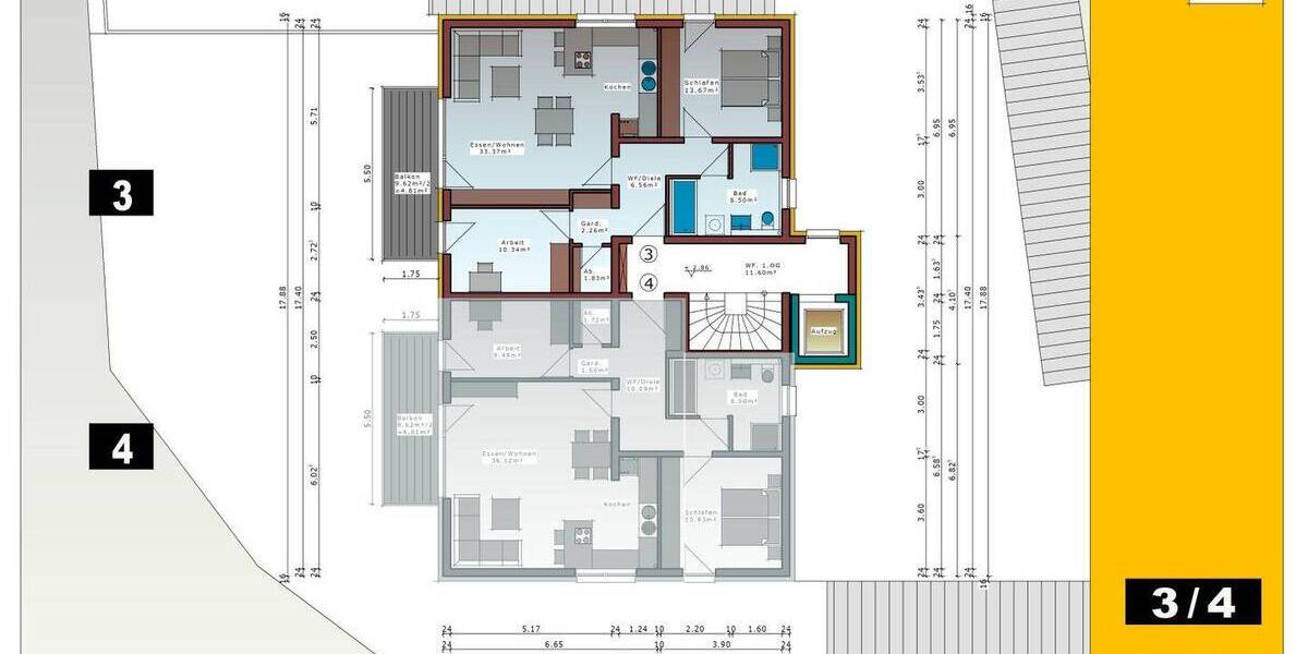 Etagenwohnung Solnhofen - 3 Zimmer, 81 m&sup2;, 282.500&euro; | Angebot:26077186