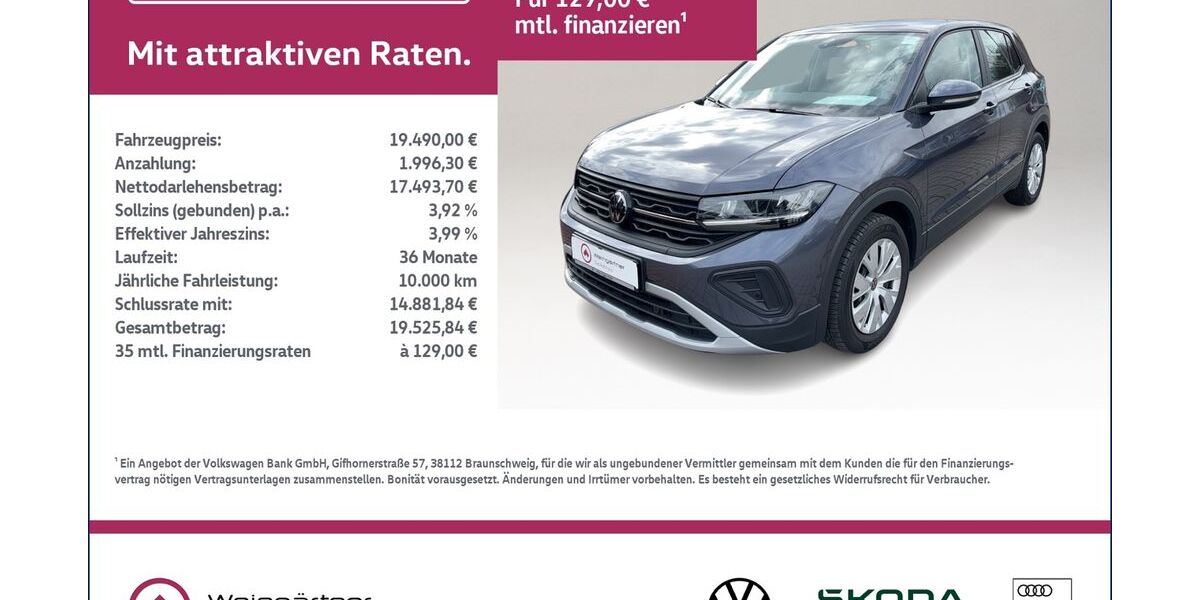 VW T-Cross 16.500 km 19.490 &euro; Miesbach 83714