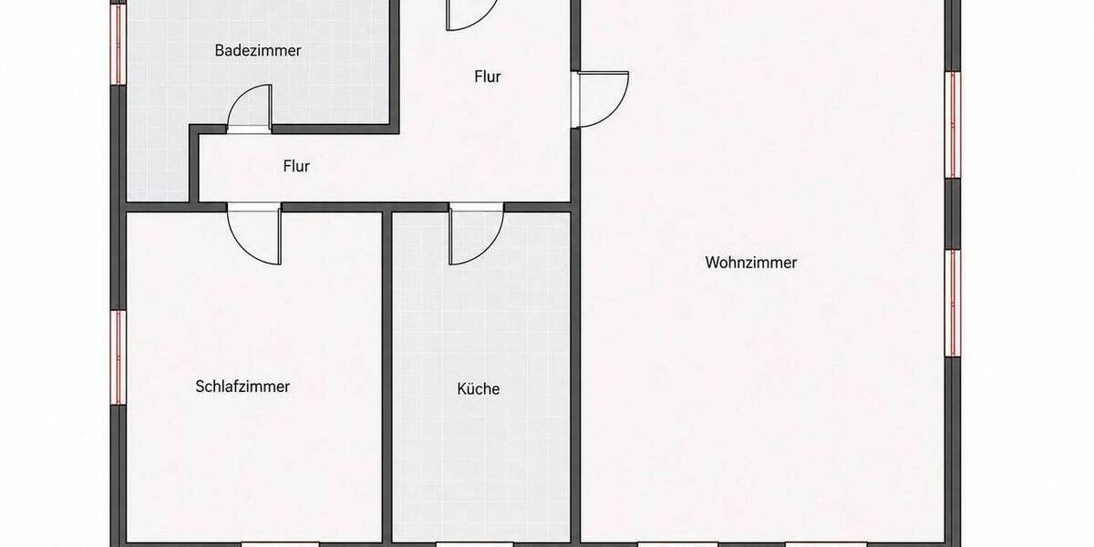 Etagenwohnung Neubrandenburg Jahnviertel - 2 Zimmer, 57 m&sup2;, 145.000&euro; | Angebot:26806855