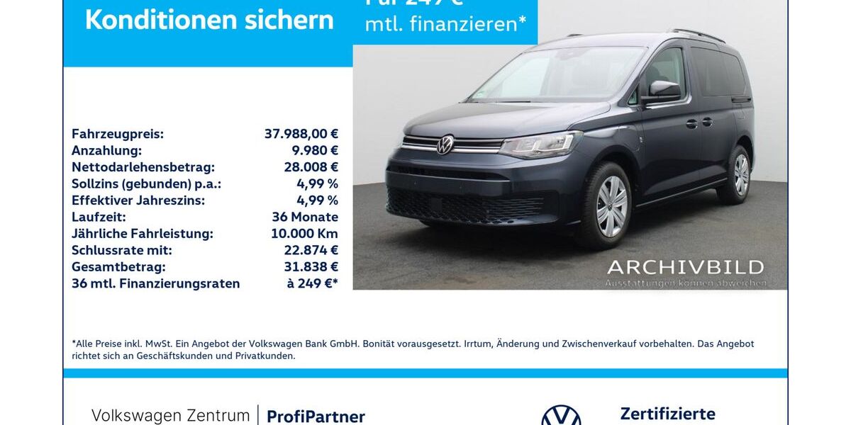 VW Caddy 13.844 km 37.988 &euro; Leverkusen 51379