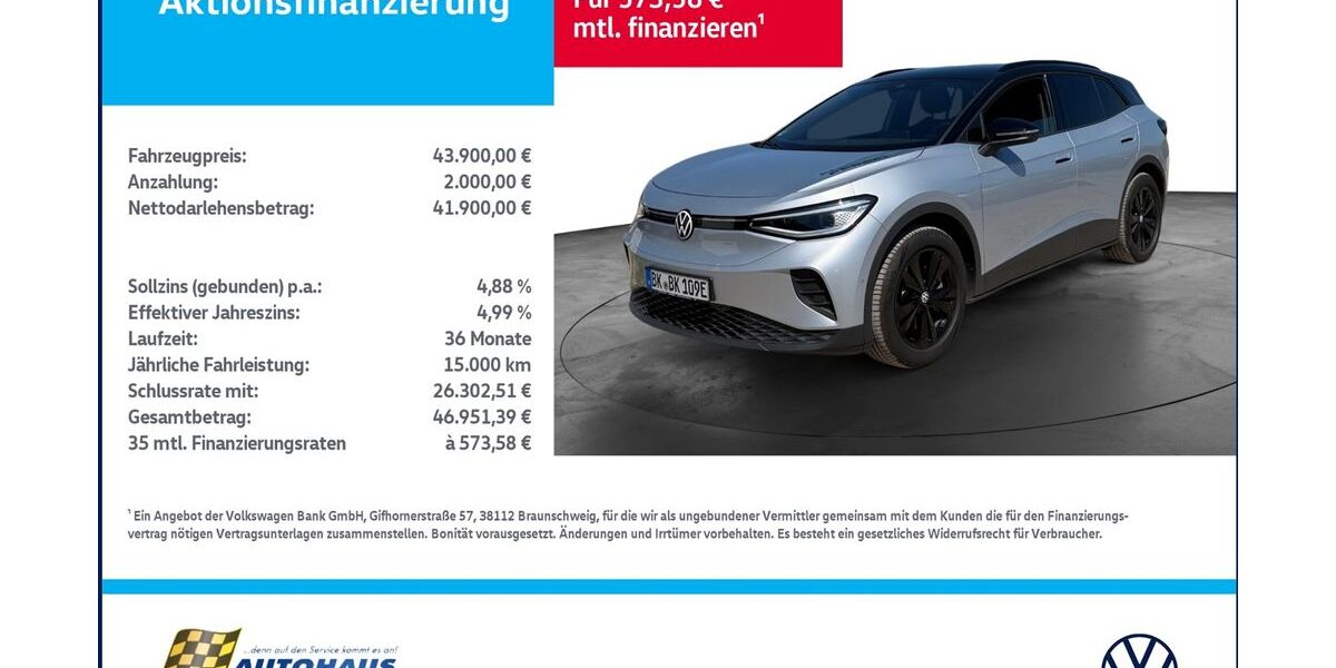 VW ID.4 11.500 km 43.900 &euro; Wanzleben-Börde OT Hohendodeleben 39164