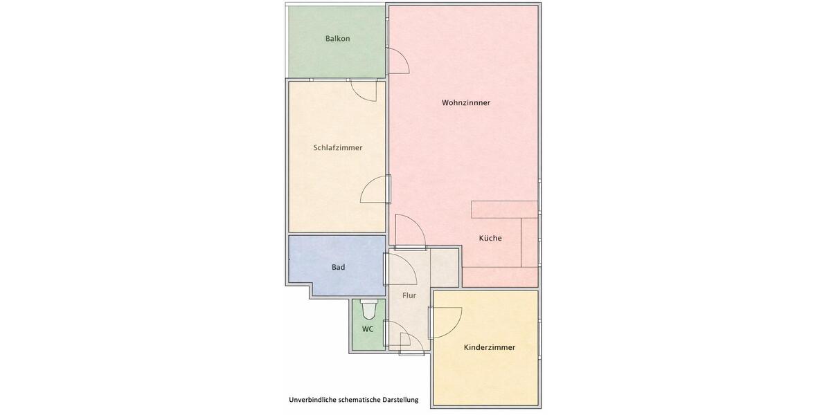 Etagenwohnung Schweinfurt Gartenstadt - 3 Zimmer, 72 m&sup2;, 218.000&euro; | Angebot:26211373