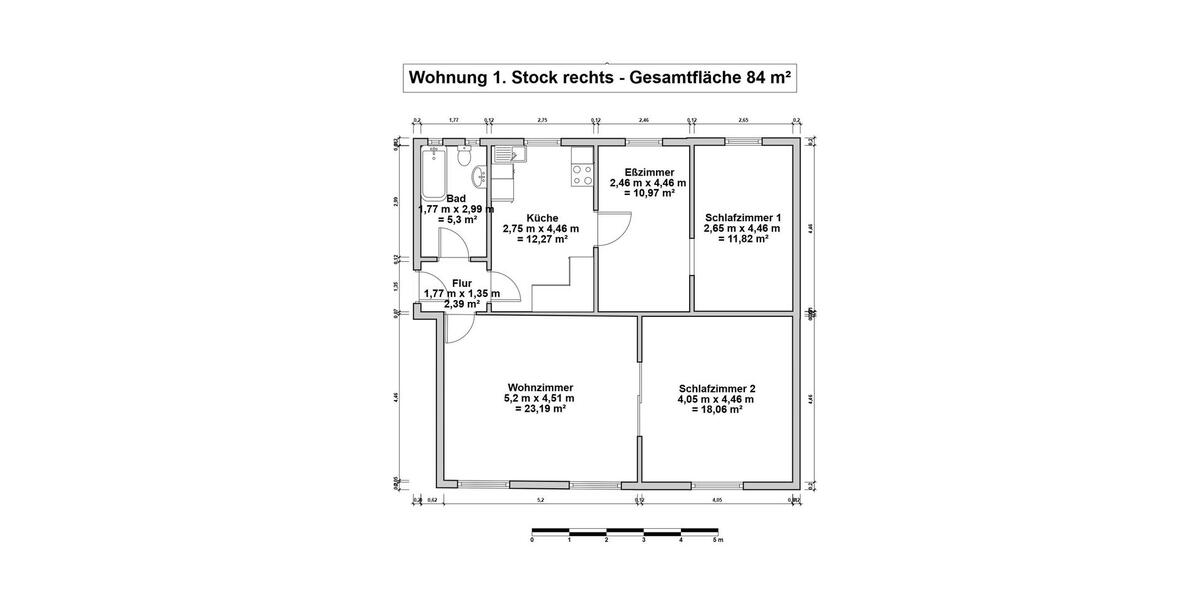Etagenwohnung Malchin - 4 Zimmer, 84 m&sup2;, 550&euro; | Angebot:26182632