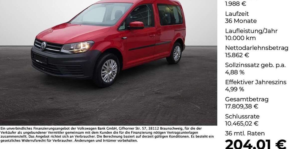 VW Caddy 61.793 km 17.850 &euro; Ibbenbüren 49477