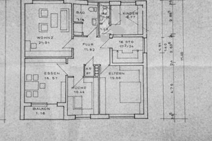 Wohnung, 100m², 4 Zimmer, Küche, Bad, Gäste-WC, Balkon zimmer