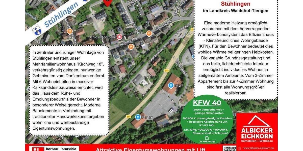 Etagenwohnung Stühlingen - 3 Zimmer, 85 m&sup2;, 374.000&euro; | Angebot:25777079
