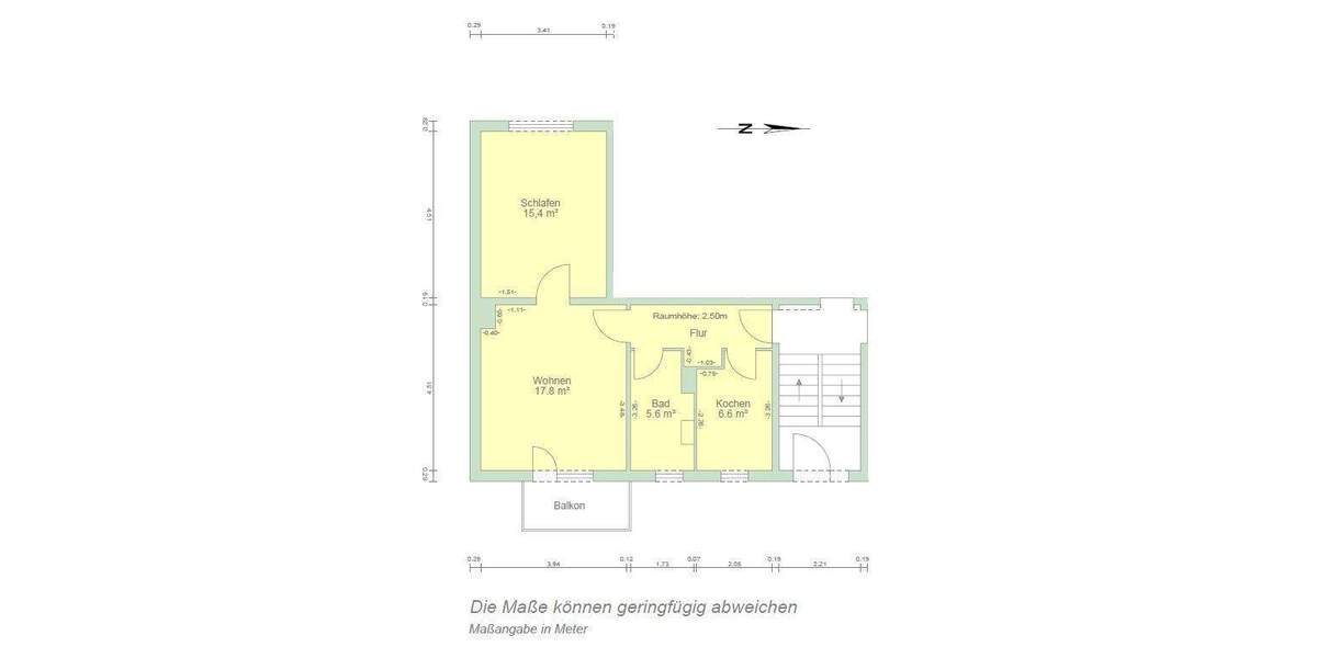 Etagenwohnung Braunsbedra - 2 Zimmer, 43 m&sup2;, 306&euro; | Angebot:25423504