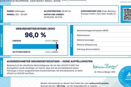 VW ID.3 46.200 km 17.940 &euro; Herzogenaurach 91074
