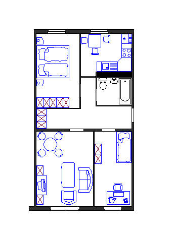 Etagenwohnung Schkeuditz - 3 Zimmer, 59 m&sup2;, 531&euro; | Angebot:26257202