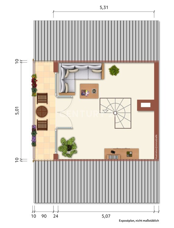 Gartenparadies mit kleiner Doppelhaushälfte