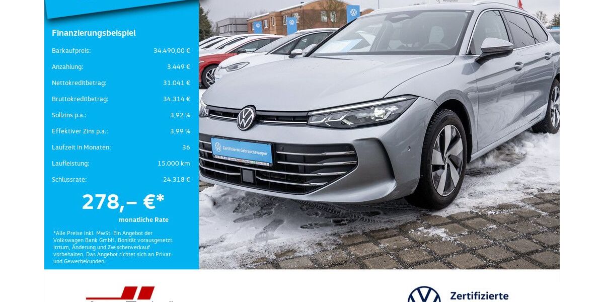 VW Passat Variant 12.877 km 34.490 &euro; Wittenberge 19322