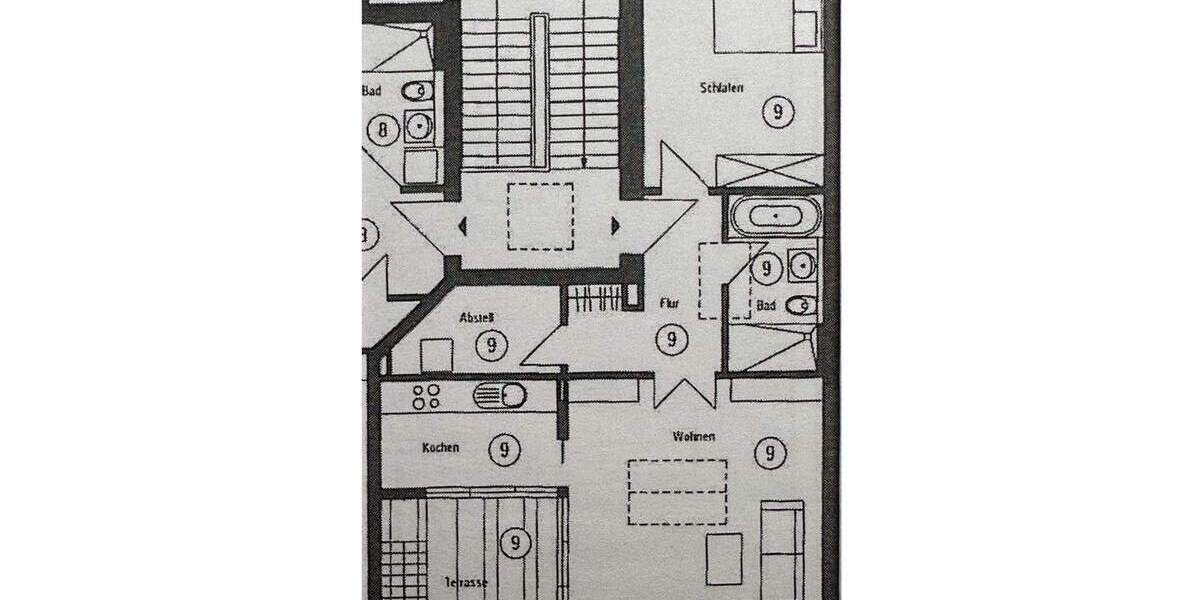 Etagenwohnung Leipzig Südvorstadt - 2 Zimmer, 72 m&sup2;, 990&euro; | Angebot:25524247