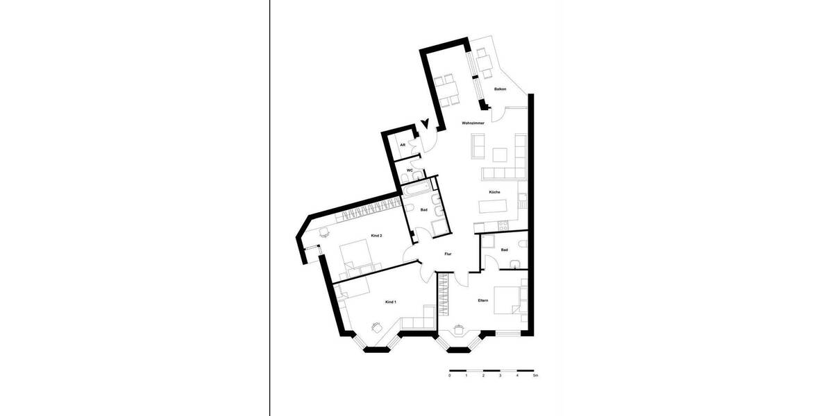Etagenwohnung Düsseldorf Bilk - 4 Zimmer, 145 m&sup2;, 2.400&euro; | Angebot:26861741