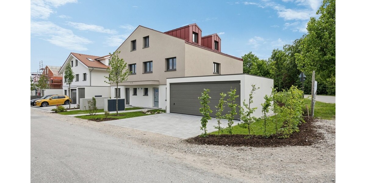 Bezugsfertig! Design Neubau Chalet-Haushälfte mit Doppelgarage und Loisachblick - Doppelhaushälfte Wolfratshausen Farchet | Angebot:26478547
