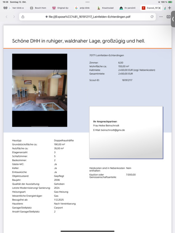 DHH in ruhiger Lage in Leinfelden-Echterdingen zu vermieten zimmer