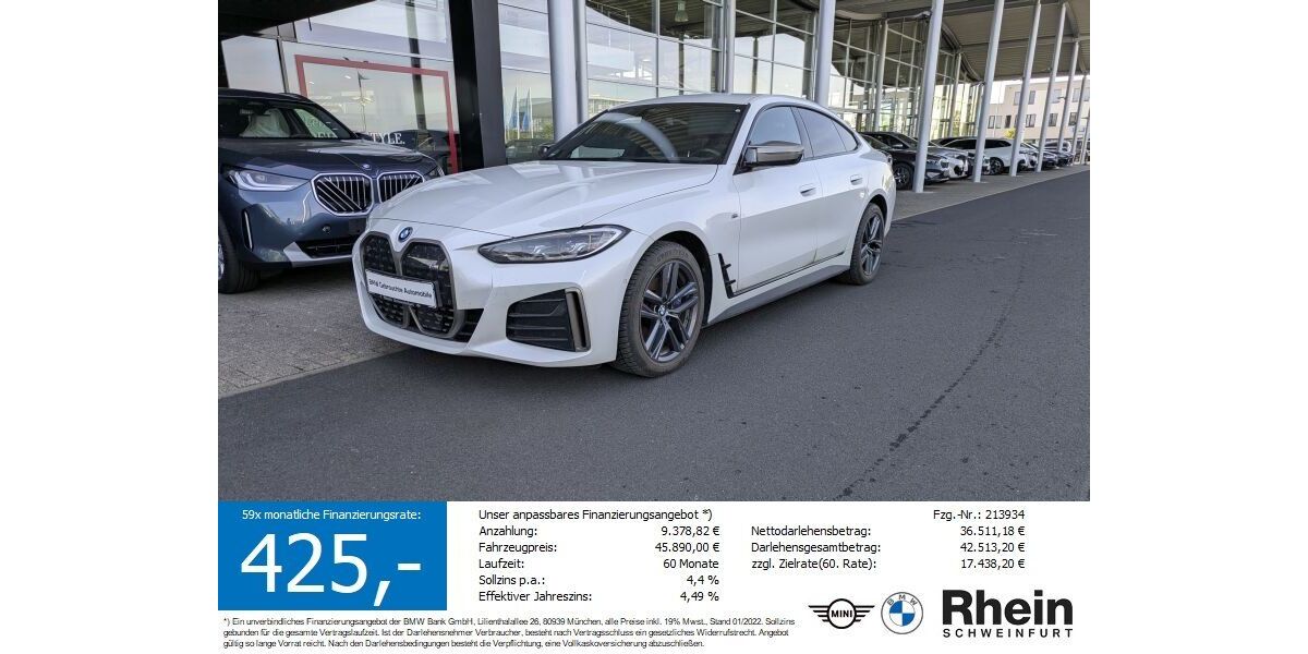 BMW i4 54.975 km 43.790 &euro; Schweinfurt 97424