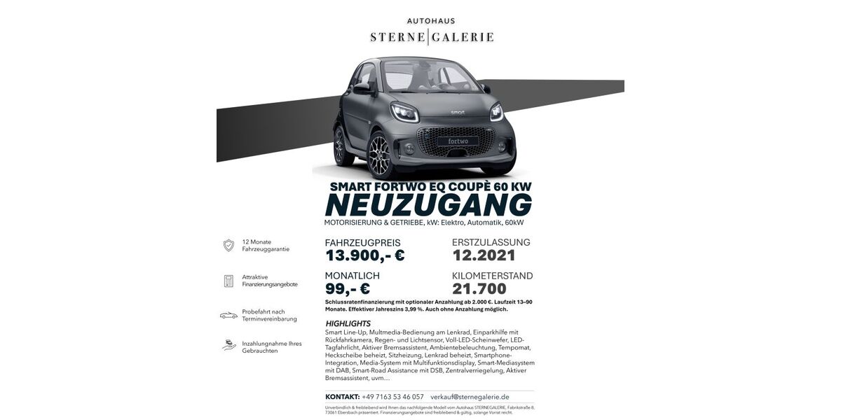 Smart ForTwo 21.700 km 13.900 &euro; Ebersbach an der Fils 73061