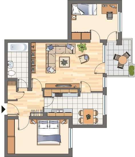 Wohnung zum Mieten in Kamen 519 € 72.8 m²