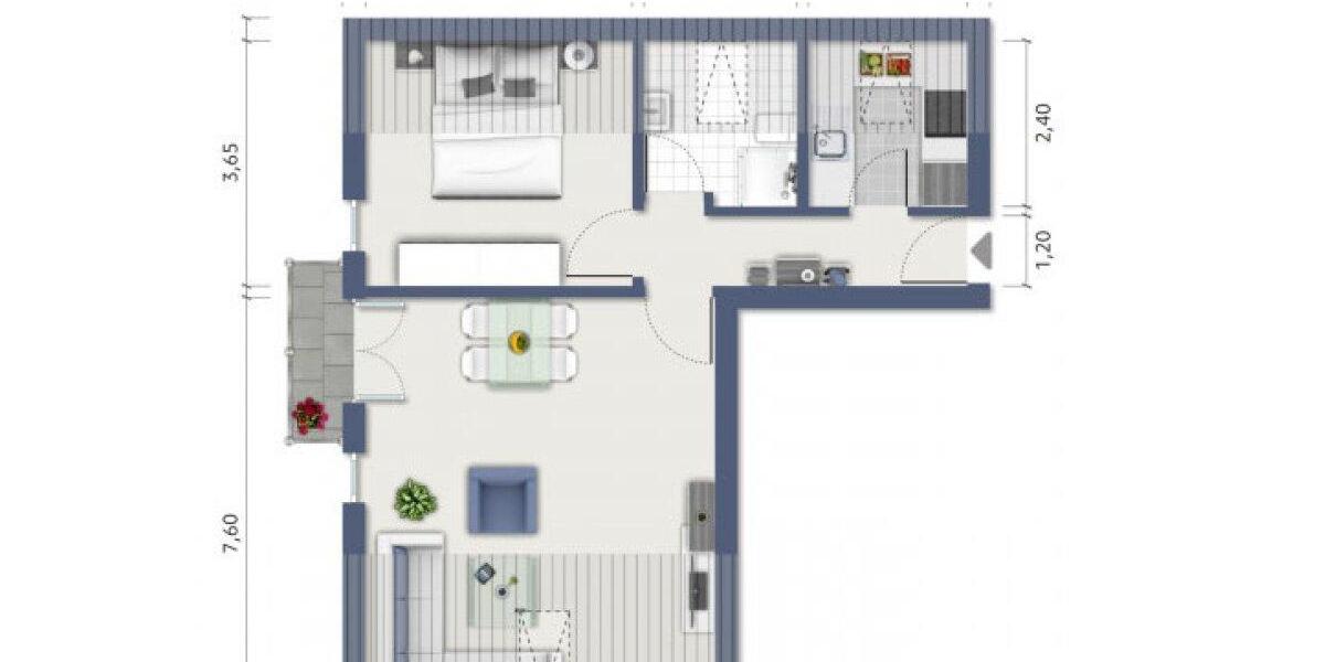 Dachgeschoßwohnung Limburg an der Lahn Offheim - 2 Zimmer, 64 m&sup2;, 795&euro; | Angebot:26584926