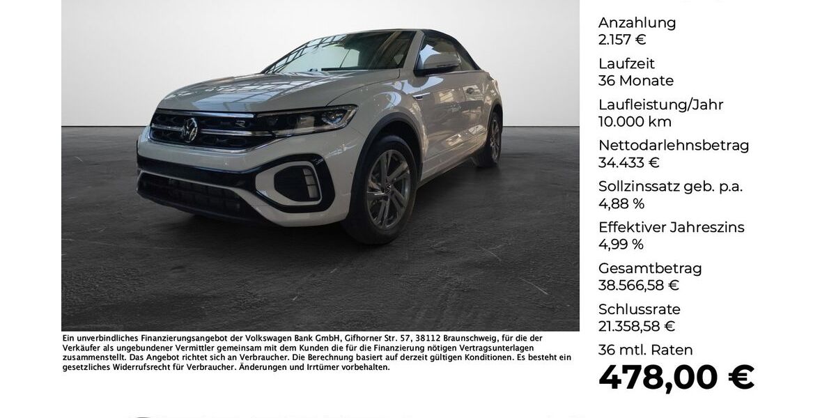 VW T-Roc 3.886 km 36.590 &euro; Osnabrück 49078