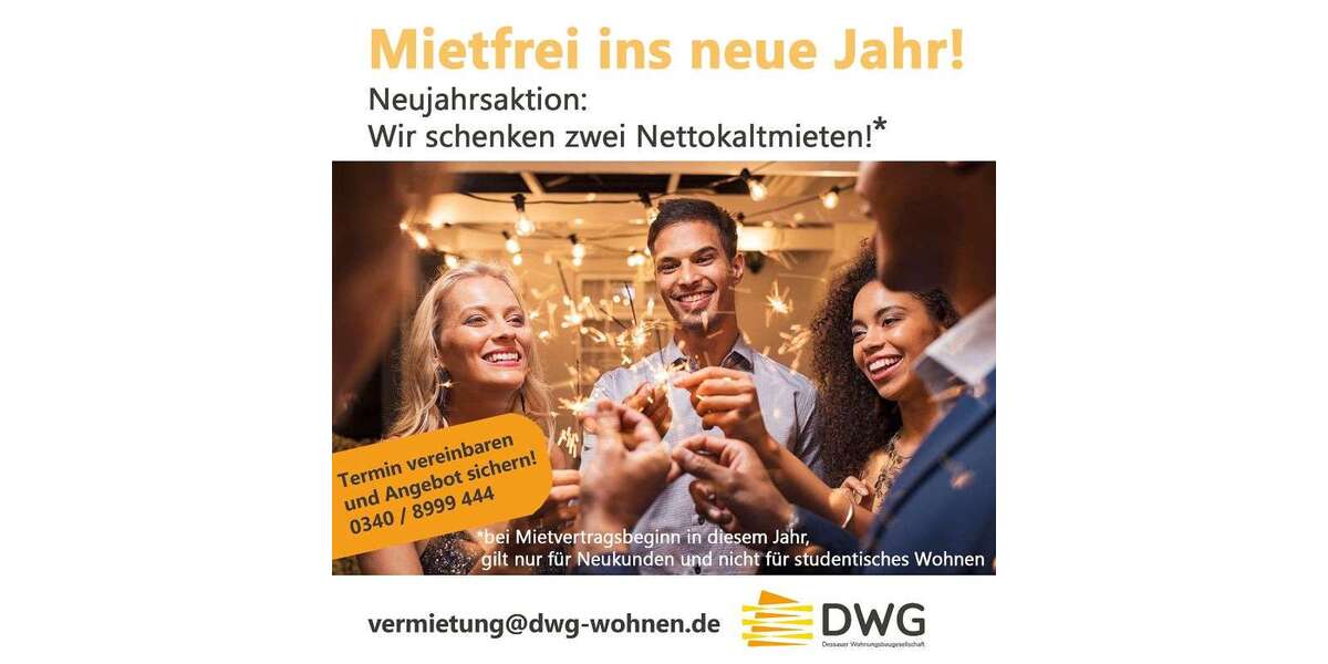 Wohnung zum Mieten in Dessau-Roßlau 324 € 32.32 m² 1 zimmer