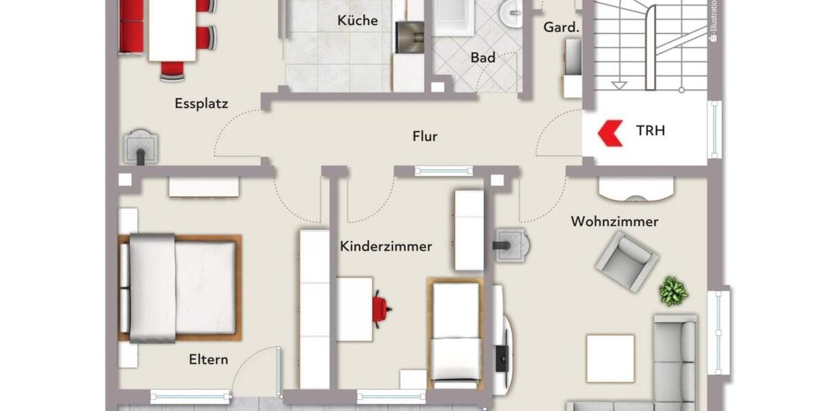 Etagenwohnung Hösbach - 3 Zimmer, 85 m&sup2;, 1.390&euro; | Angebot:26142986