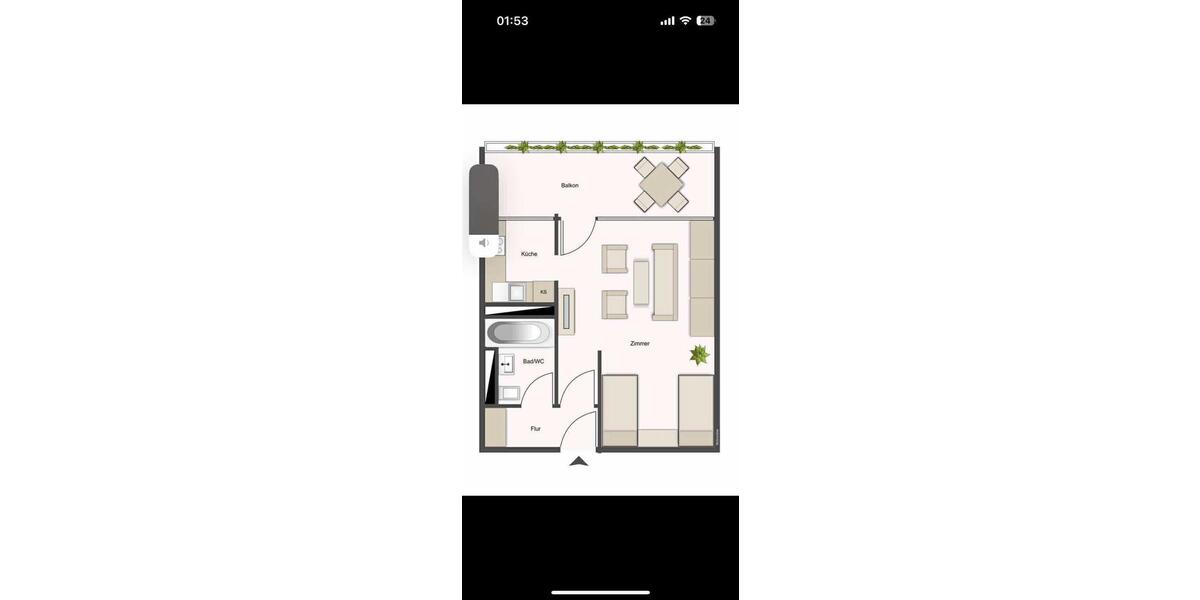 Wohnung zum Verkaufen 1 zimmer