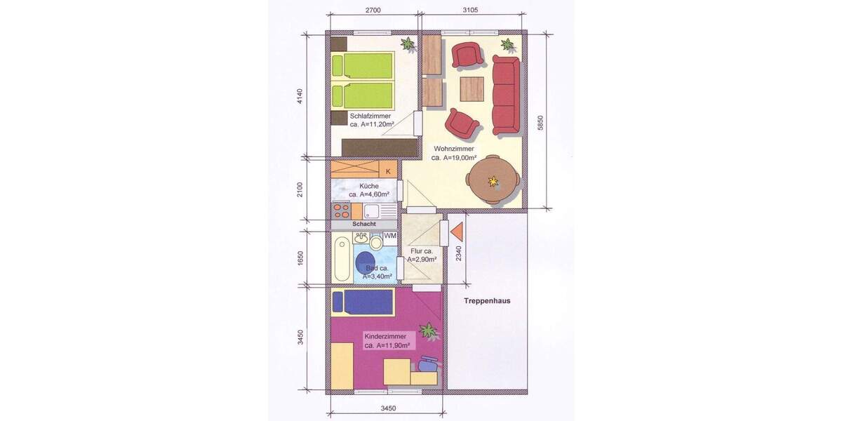 Etagenwohnung Limbach-Oberfrohna Oberfrohna - 3 Zimmer, 53 m&sup2;, 34.463&euro; | Angebot:25400766