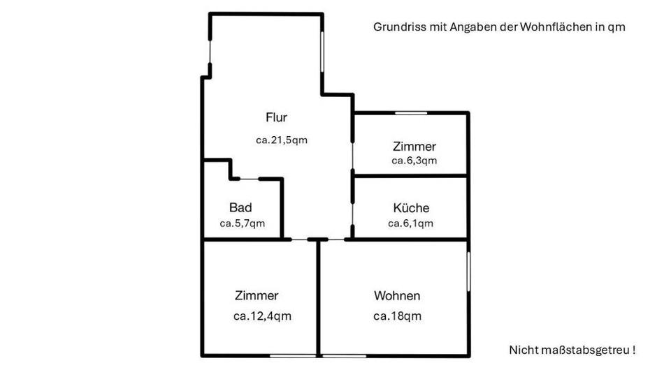 Dachgeschoßwohnung Ribbesbüttel - 3 Zimmer, 70 m&sup2;, 128.000&euro; | Angebot:26299994