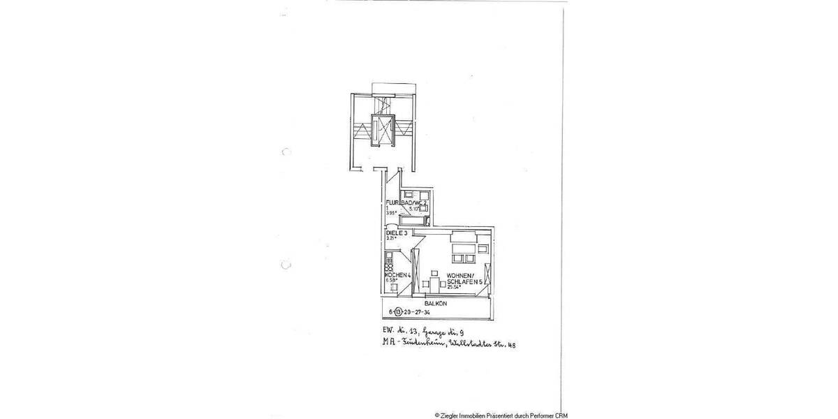 Hübsche Wohnung in Mannheim-Feudenheim - 104036 1 zimmer