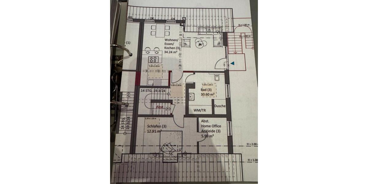 Maisonettenwohnung Rees - 3.5 Zimmer, 109 m&sup2;, 1.080&euro; | Angebot:26126086