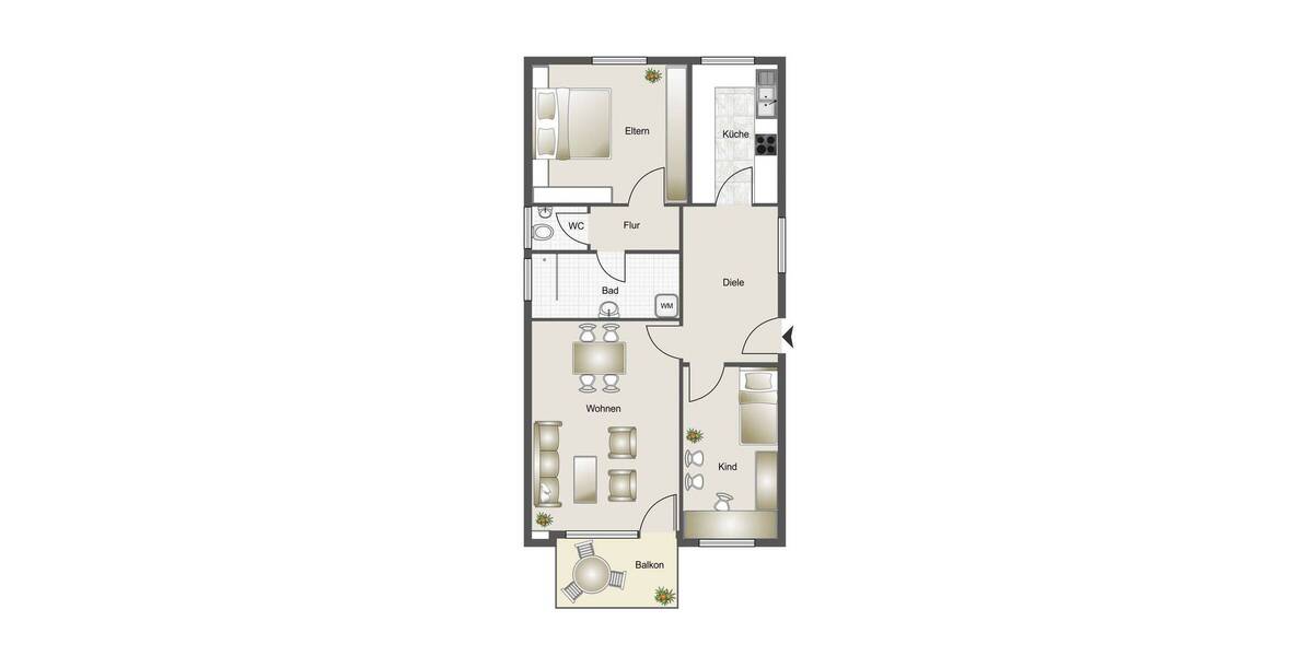 Etagenwohnung Leingarten Schluchtern - 3 Zimmer, 70 m&sup2;, 269.000&euro; | Angebot:26715242