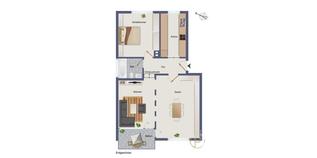 Etagenwohnung Plochingen - 3 Zimmer, 73 m&sup2;, 298.000&euro; | Angebot:25302178