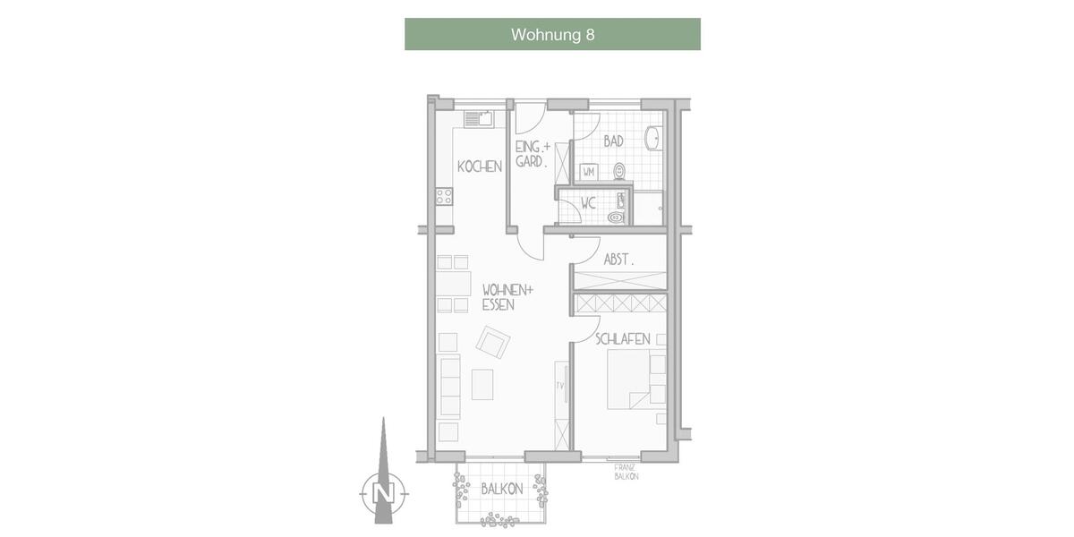 Dachgeschoßwohnung Tiefenbach - 2 Zimmer, 83 m&sup2;, 835&euro; | Angebot:26446476