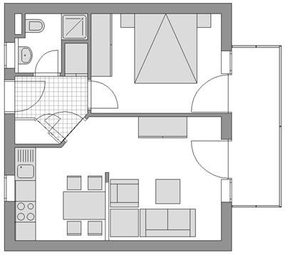 Etagenwohnung Viechtach - 2 Zimmer, 42 m&sup2;, 99.000&euro; | Angebot:27137571