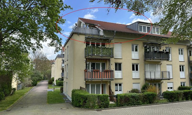 Der Sonne ein Stück näher - 2 Zimmer mit großer Dachterasse - Dachgeschoßwohnung Gotha Mohrenstraße - WE 11 | Angebot:26555000