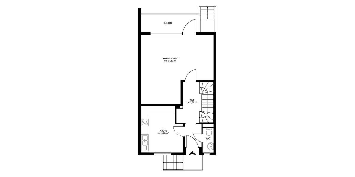 Reihenmittelhaus Bremen Tenever - 4 Zimmer, 110 m&sup2;, 1.100&euro; | Angebot:26862817